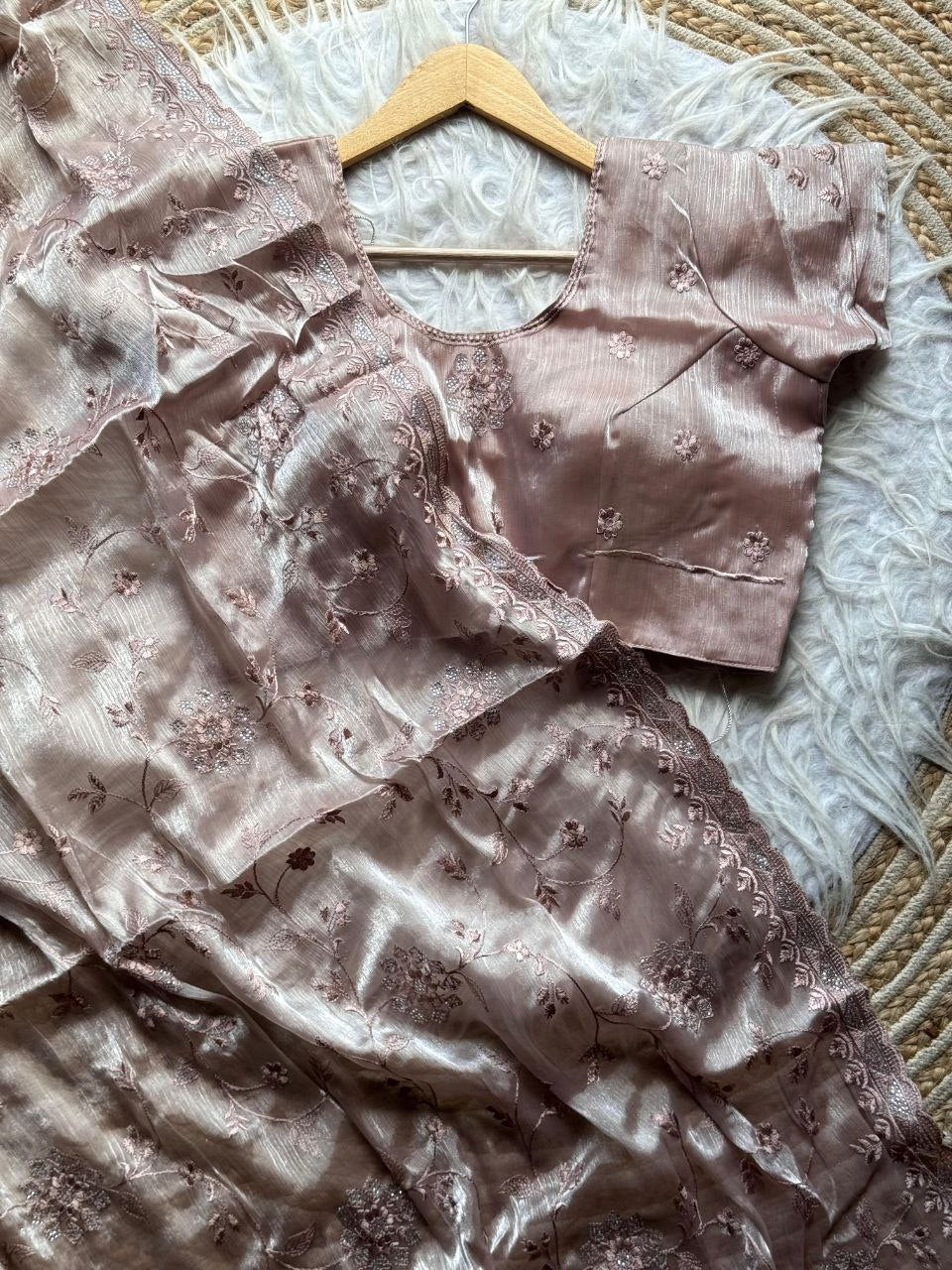 Designer Jimmy Choo Chiffon Silk Saree