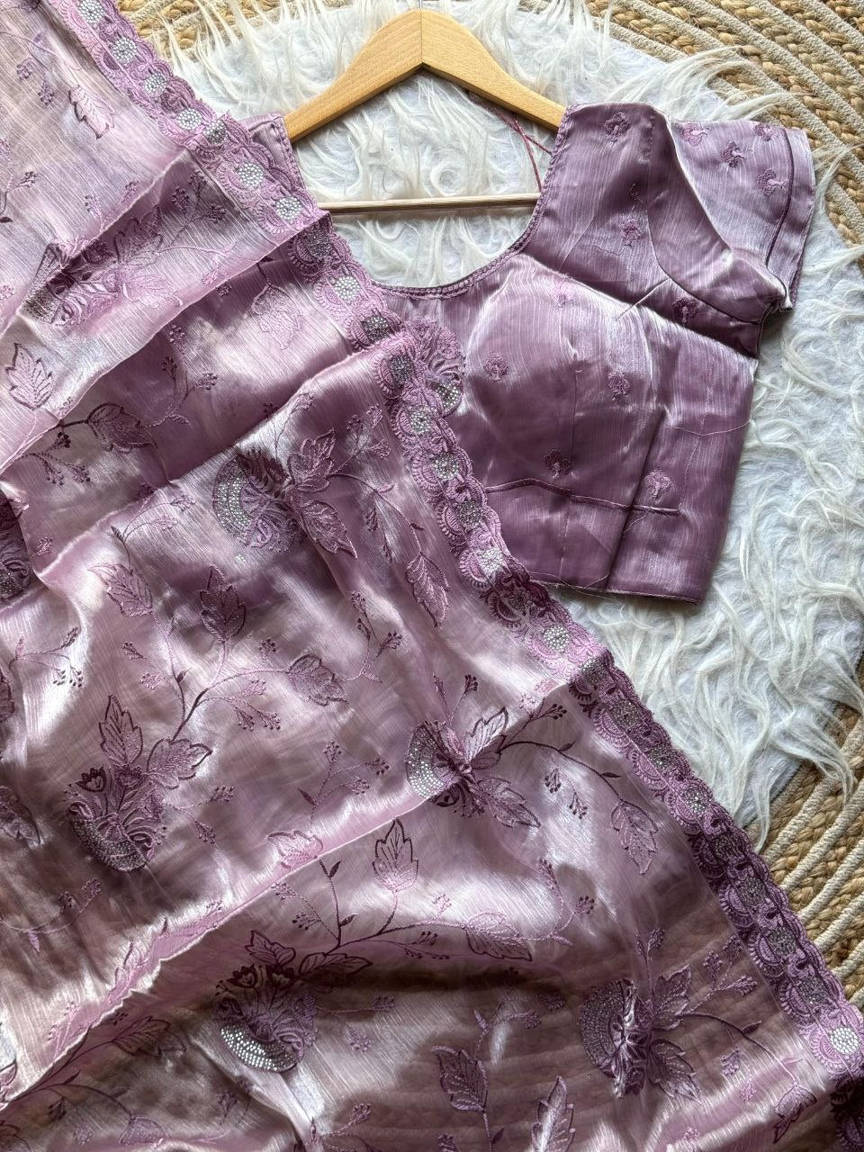 Designer Jimmy Choo Chiffon Silk Saree