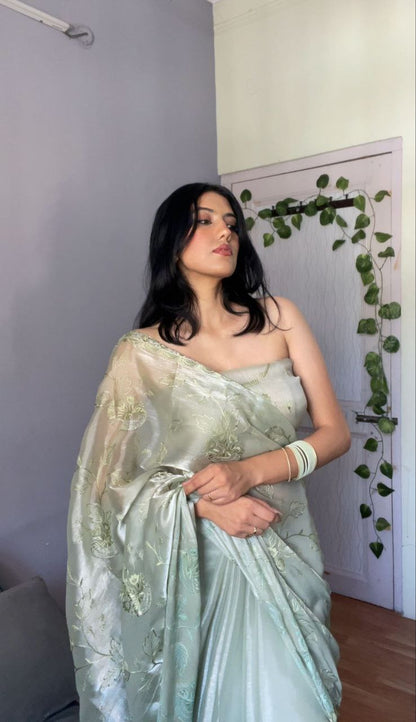 Designer Jimmy Choo Chiffon Silk Saree