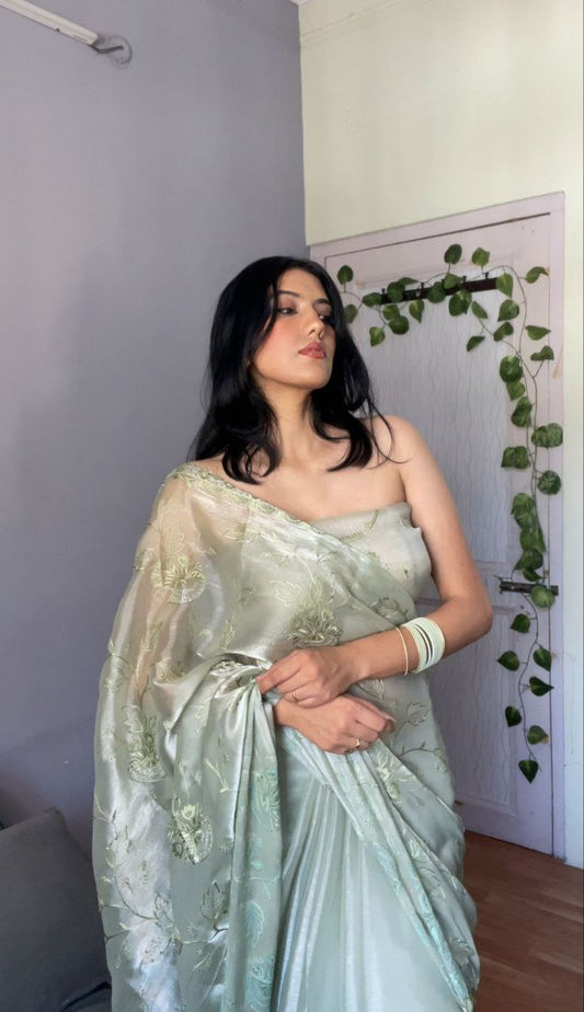 Designer Jimmy Choo Chiffon Silk Saree