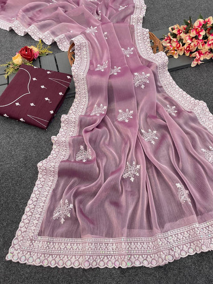 Designer Jimmy Choo Silk Saree