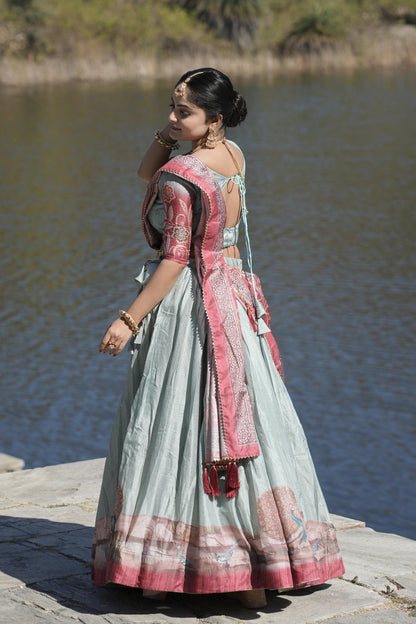 Traditional Manipuri Silk Lehenga Choli