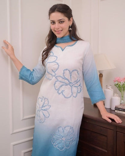 Designer Muslin Silk Suit Set