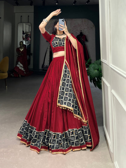 Red Designer Navaratri Wear Lehenga Choli