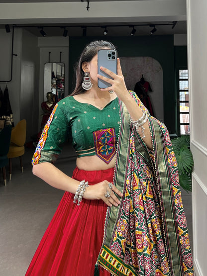 Red Designer Navaratri Wear Lehenga Choli
