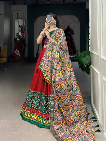 Red Designer Navaratri Wear Lehenga Choli