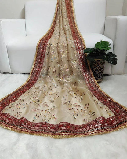 Designer Organza Saree For Wedding