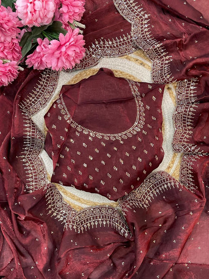 Designer Party Wear Fandy Satin Silk Saree