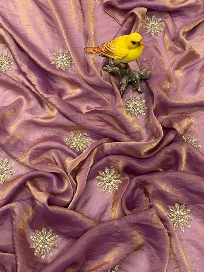 Designer Party Wear Fandy Satin Silk Saree