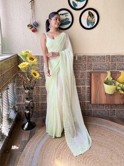 Designer Party Wear Georgette Saree