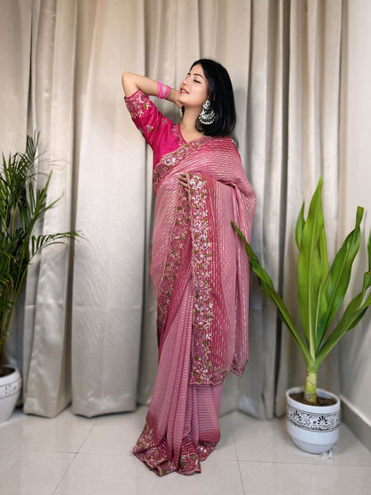 Designer Party Wear Georgette Saree