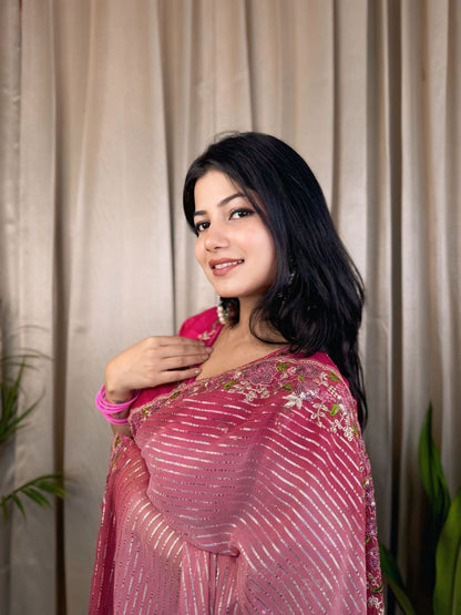 Designer Party Wear Georgette Saree