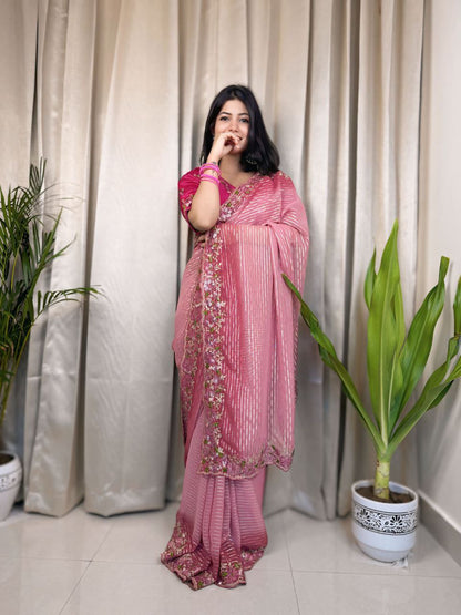 Designer Party Wear Georgette Saree