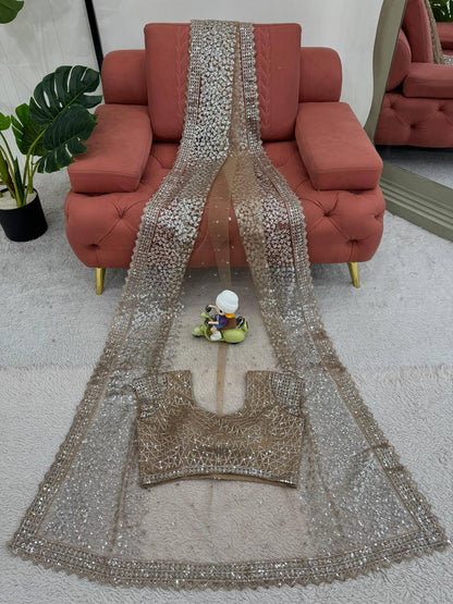 Designer Party Wear Net Saree