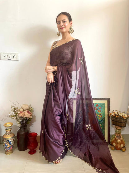 Designer Party Wear Rangoli Silk Saree