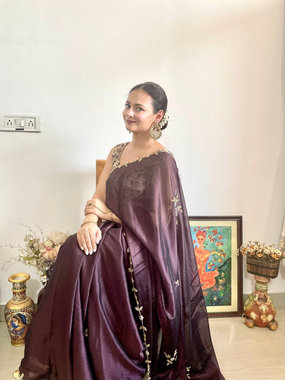 Designer Party Wear Rangoli Silk Saree