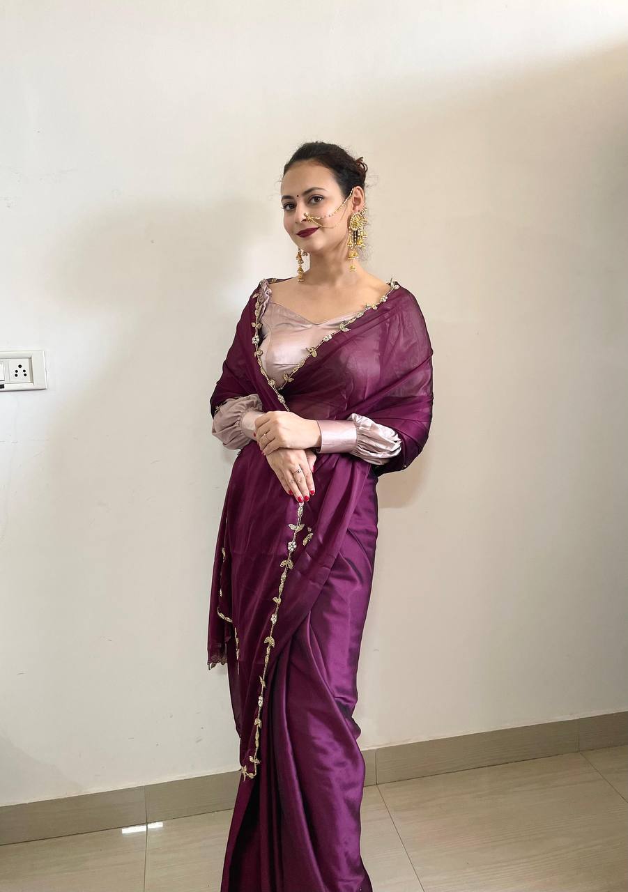 Designer Party Wear Rangoli Silk Saree