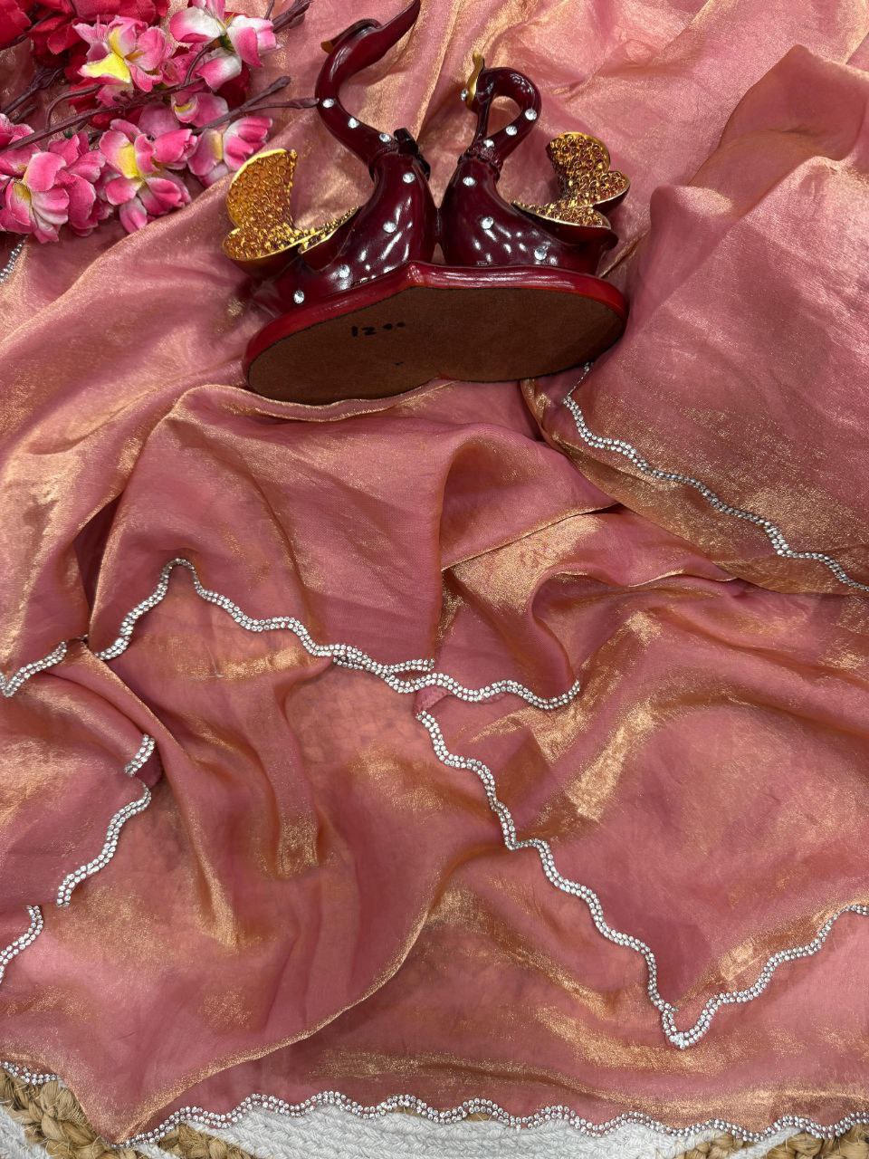 Designer Party Wear Space Silk Saree