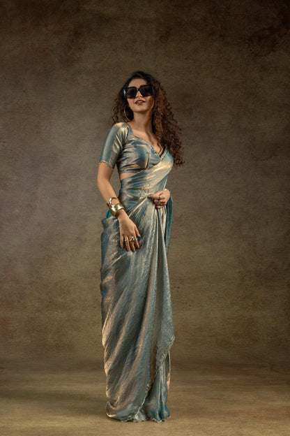 Designer Party Wear Space Silk Saree