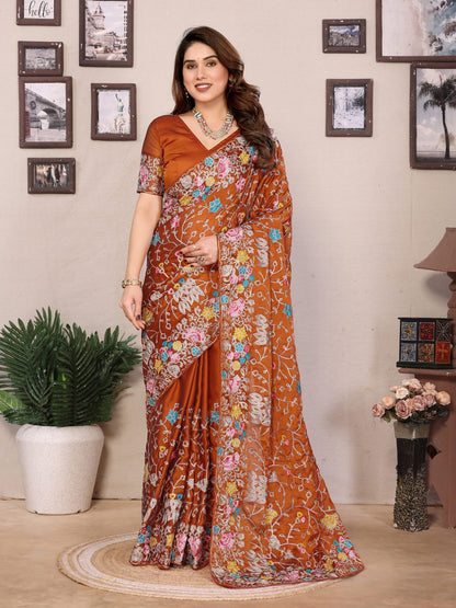 Designer Rangoli Silk Saree