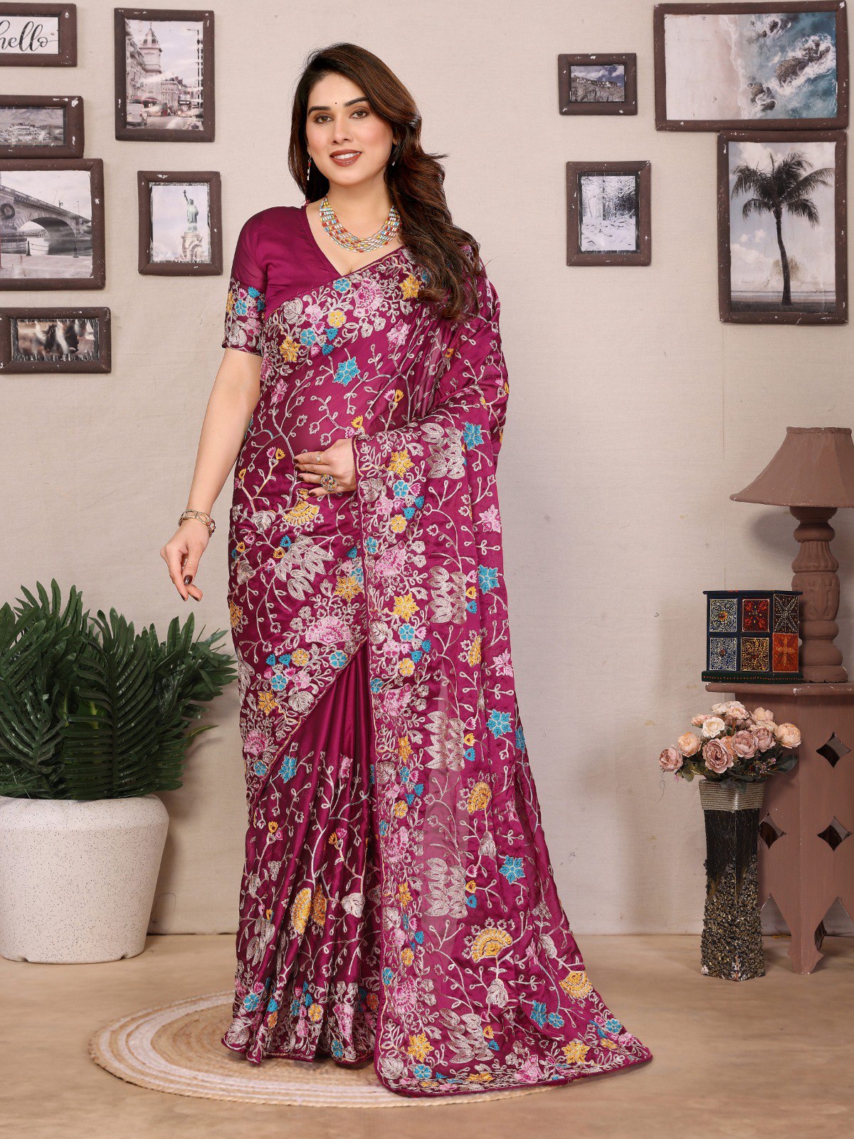 Designer Rangoli Silk Saree