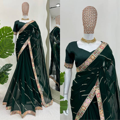 Designer Wedding Wear Georgette Saree