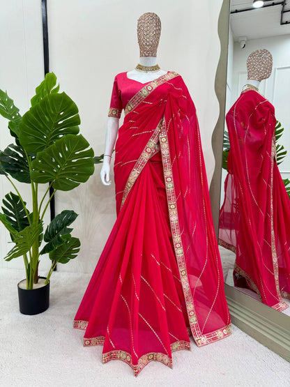 Designer Wedding Wear Georgette Saree