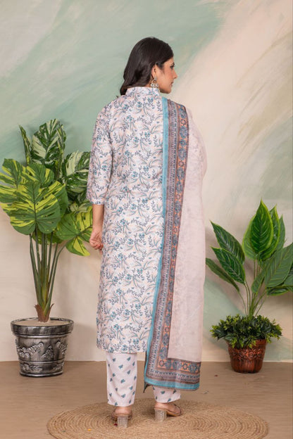 Designer Rayon Kurta Pant With Dupatta