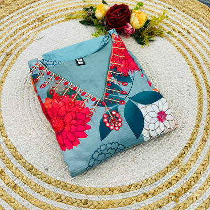 Designer Russia Silk Kurta Pant With Dupatta