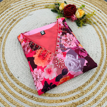 Designer Russia Silk Kurta Pant With Dupatta