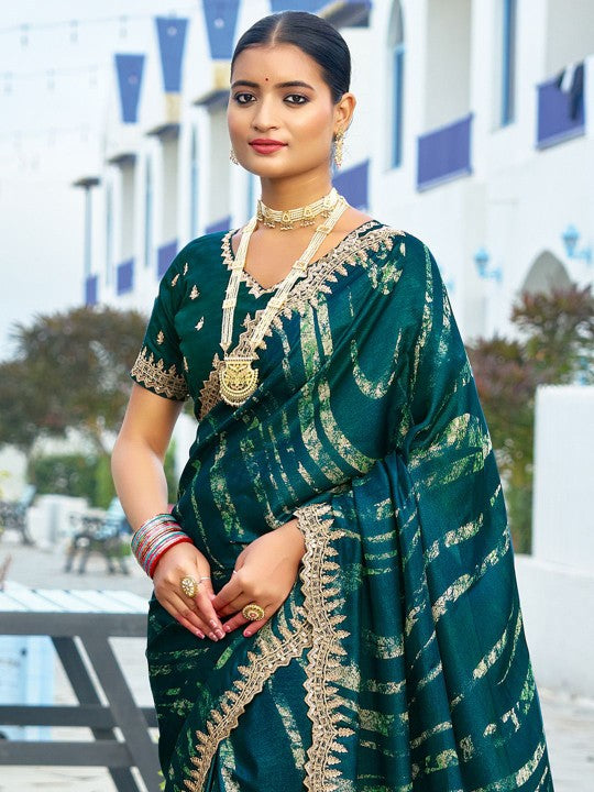 Designer Sequinced Work Chiffon Saree