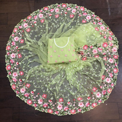 Designer Soft Net Saree For Party