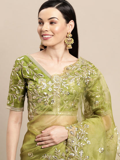 Designer Stylish Organza Saree