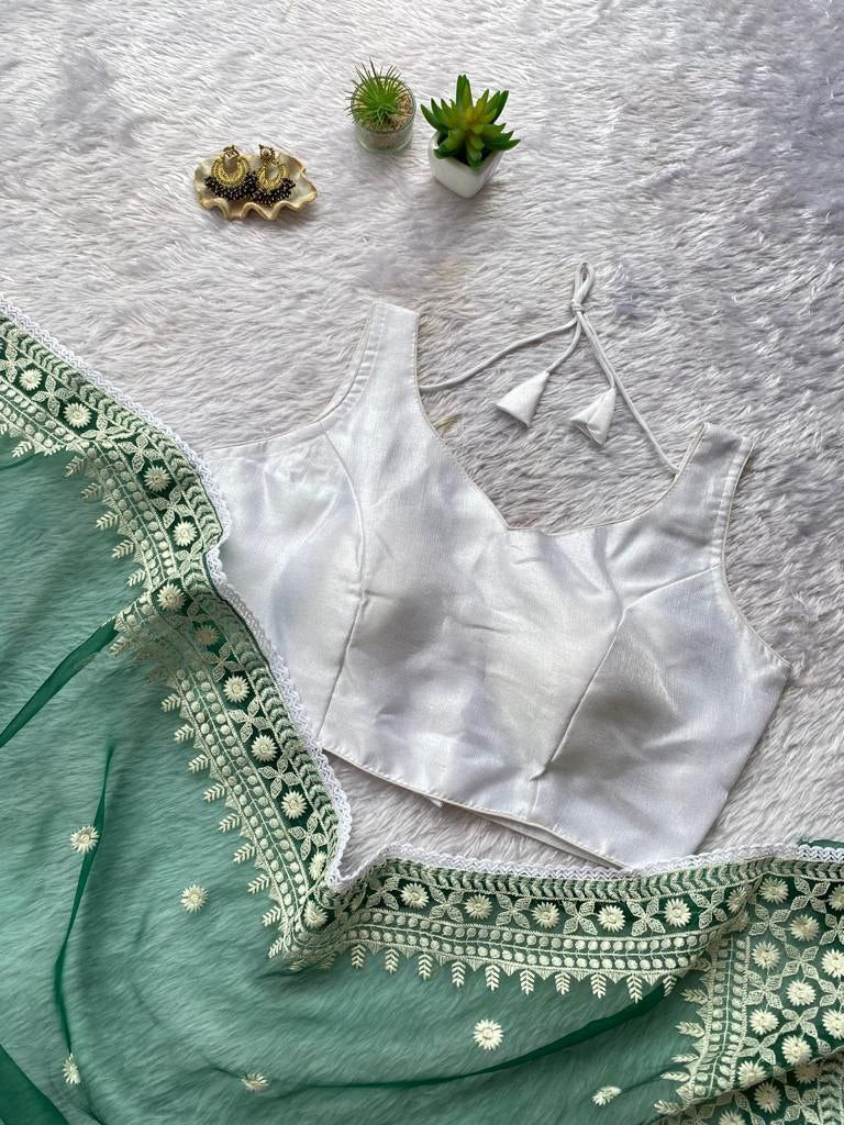 Designer Stylish Organza Saree