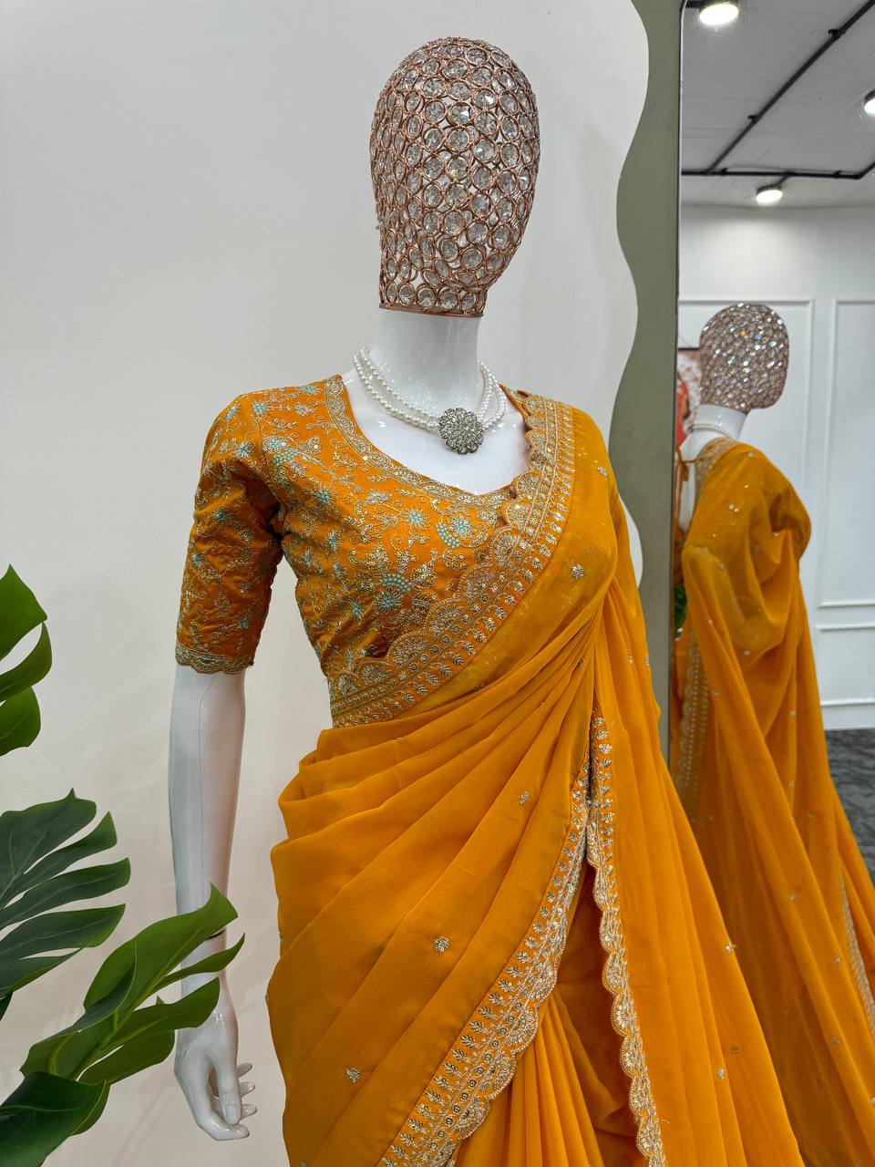 Designer Tabby Silk Saree For Wedding