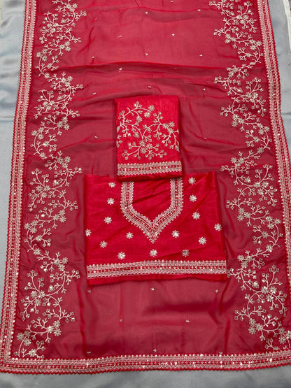 Designer Taby Organza Silk Saree