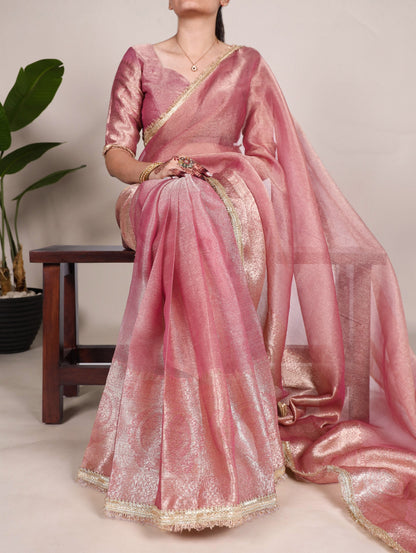 Designer Tissue Shimmer Silk Saree