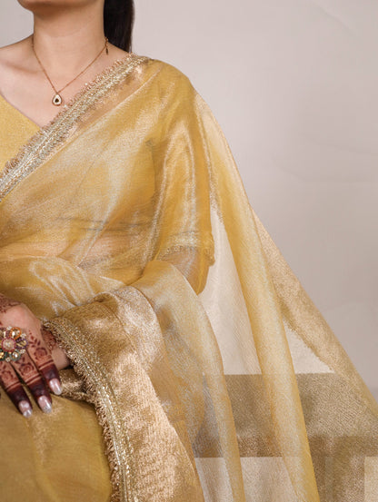 Designer Tissue Shimmer Silk Saree
