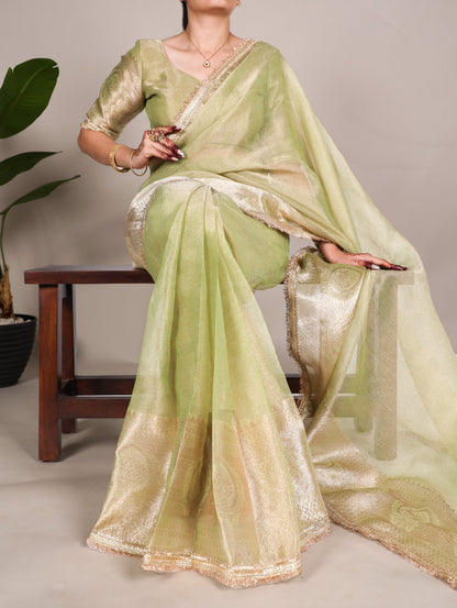 Designer Tissue Shimmer Silk Saree