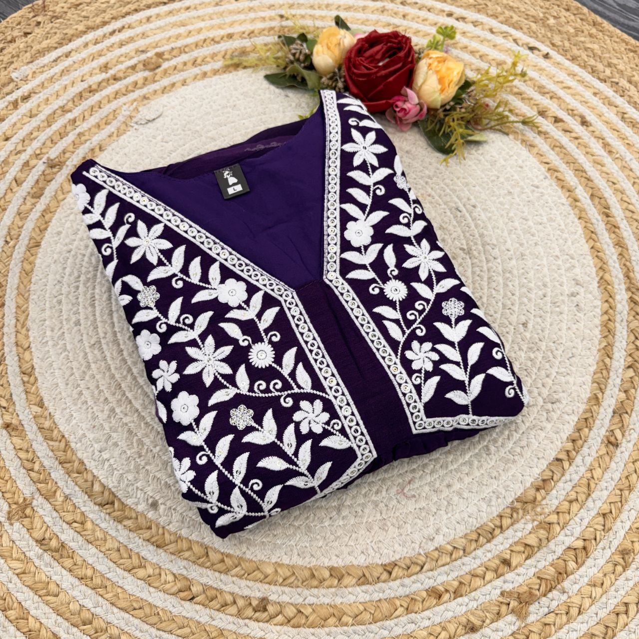 Designer Vichitra Silk Kurta Pant With Dupatta