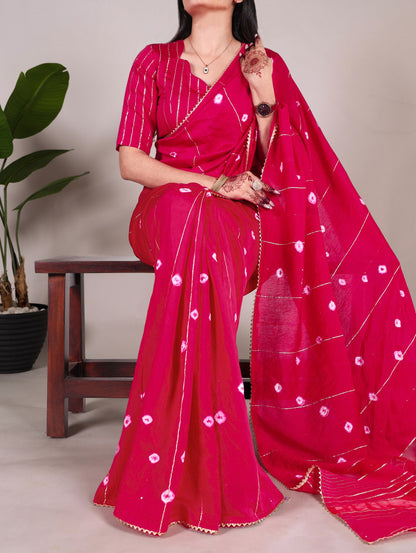 Designer Viscose Chanderi Silk Saree
