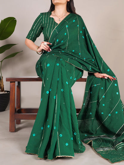 Designer Viscose Chanderi Silk Saree