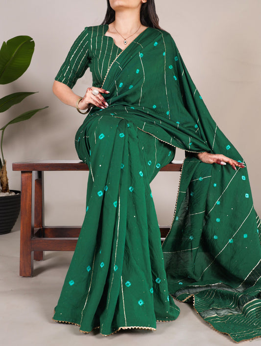 Designer Viscose Chanderi Silk Saree