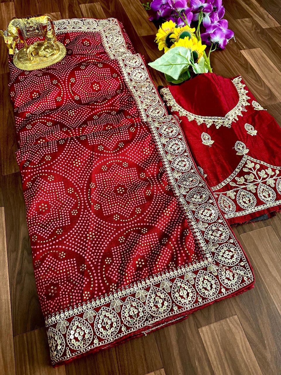Designer Wedding Wear Dola Silk Saree