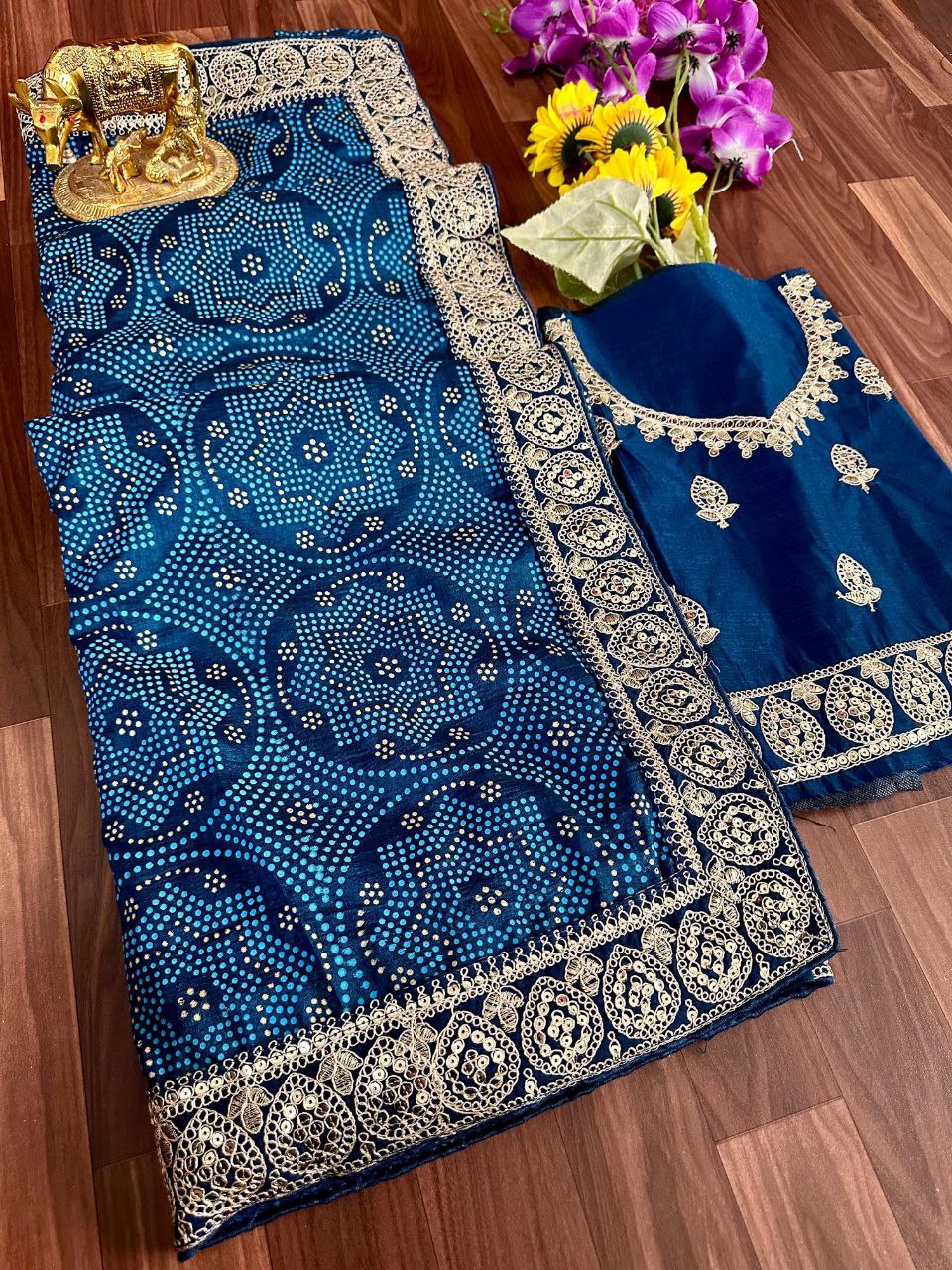 Designer Wedding Wear Dola Silk Saree