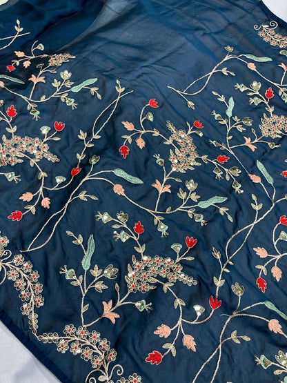 Designer Wedding Wear Rangoli Silk Saree