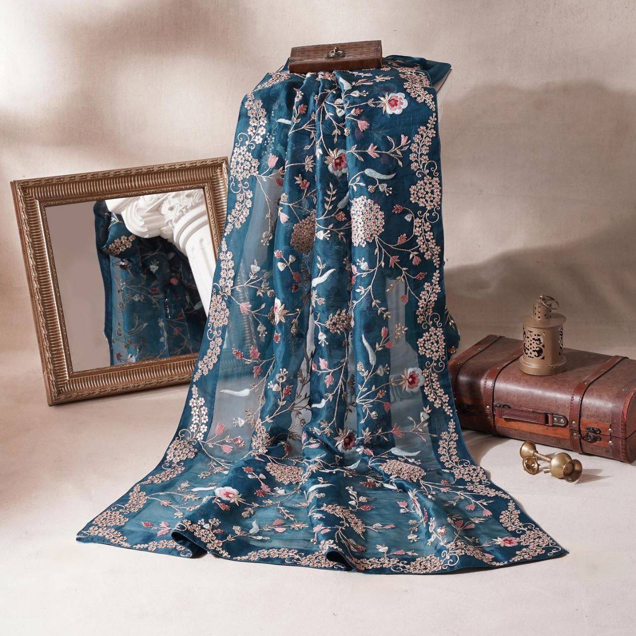 Designer Wedding Wear Rangoli Silk Saree