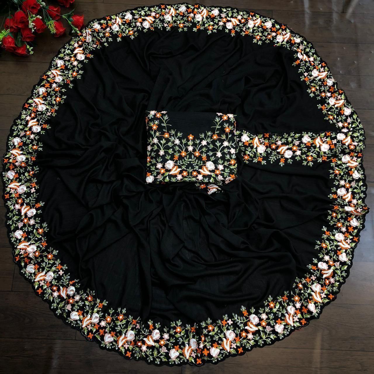 Designer Wedding Wear Vichitra Silk Saree