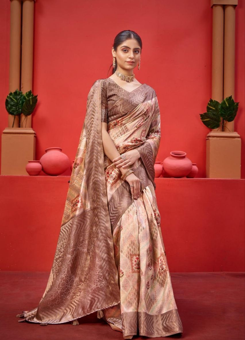 Digital Printed Art Silk Weaving Saree