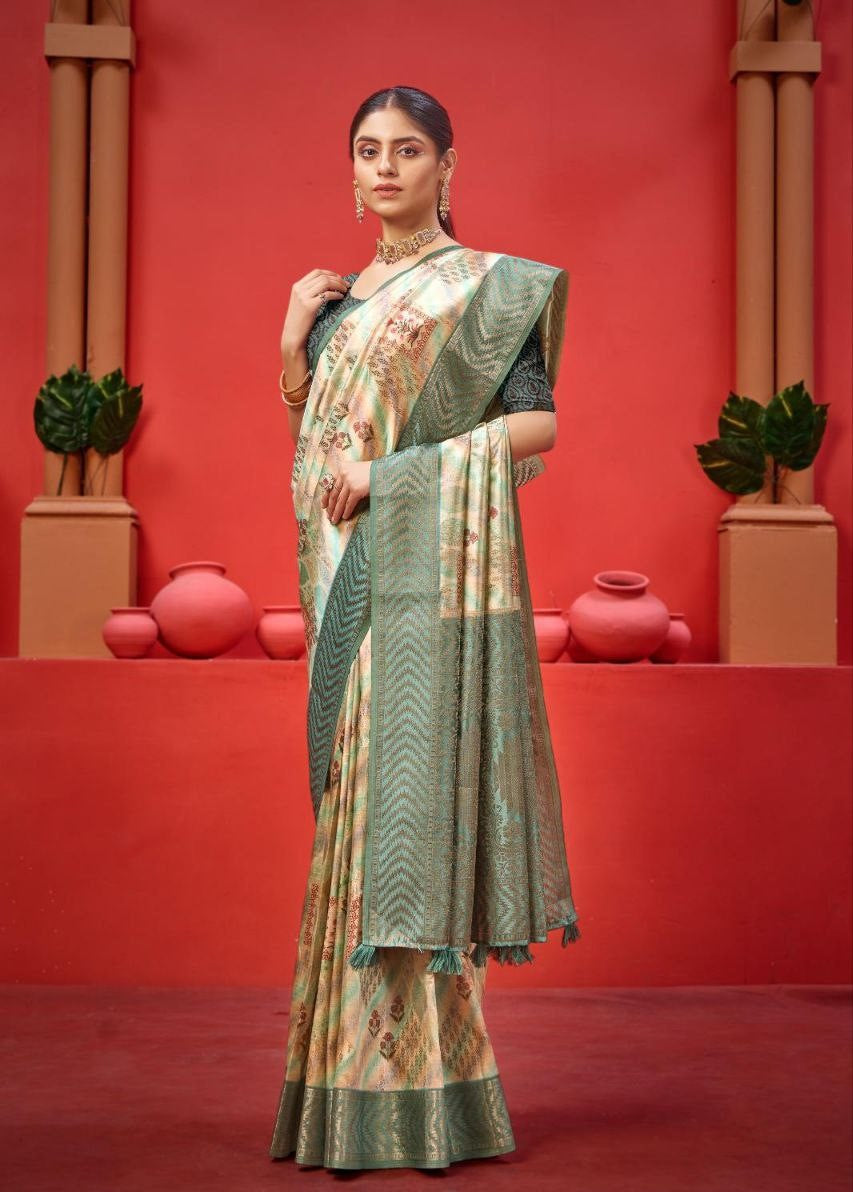 Digital Printed Art Silk Weaving Saree